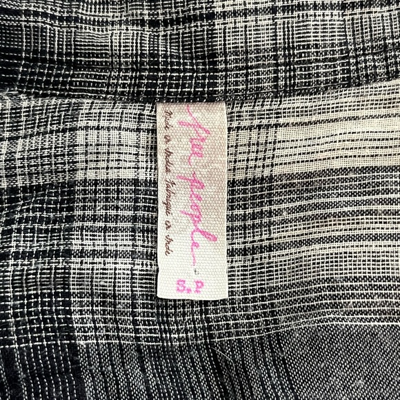 Free People x Vintage Lightweight Split Back Plaid Shirt - Picture 10 of 12